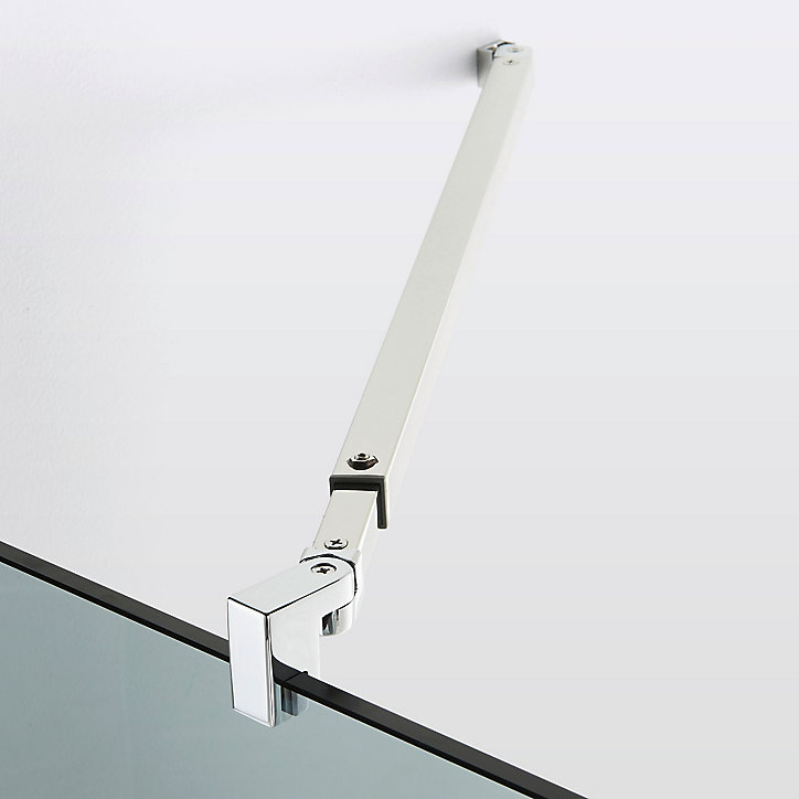 Paroi de douche à l'italienne Cooke & Lewis Zilia verre fumé 80 cm