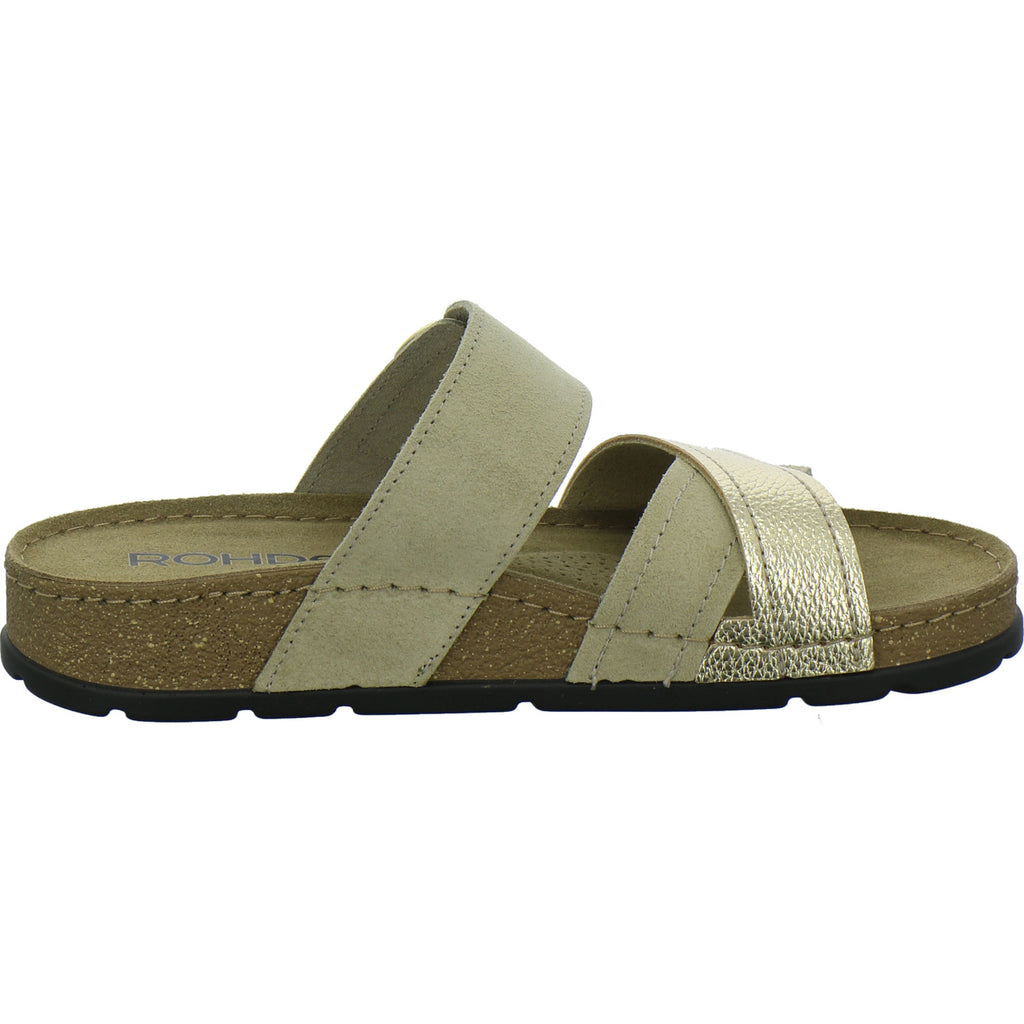 Rohde Pantoletten Damen Beige-kombi