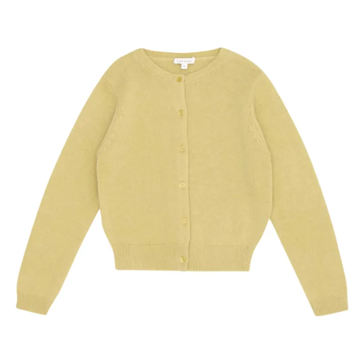 Caramel Cardigan Cachemire Gadwell | Vert anis