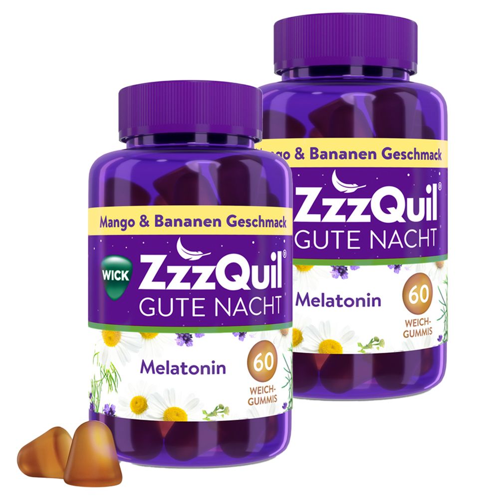WICK ZzzQuil Gute Nacht mit Melatonin Mango-Banane