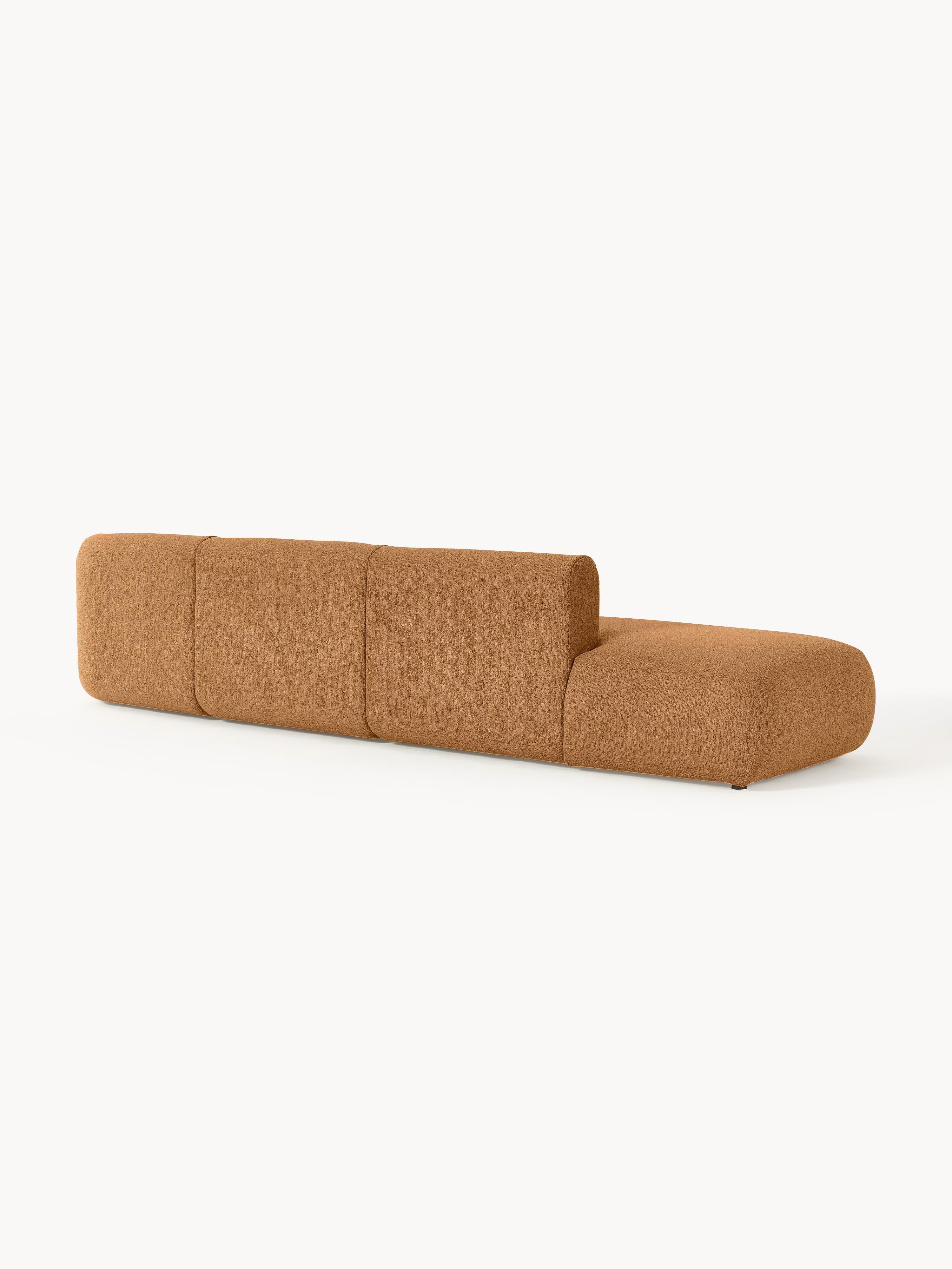 Modulaire XL chaise longue Sofia van bouclé stof