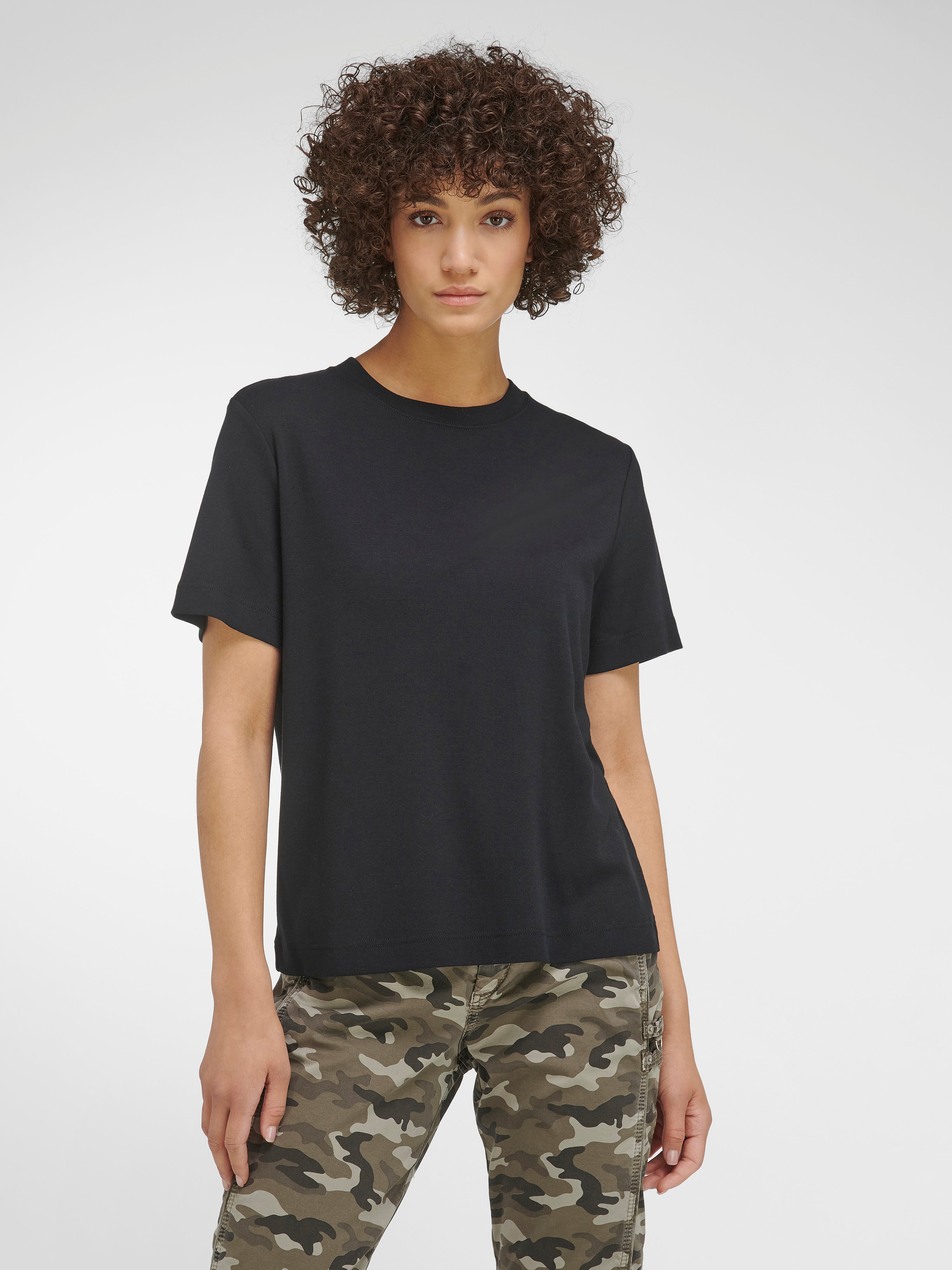 Rundhals-Shirt mit 1/2-Arm