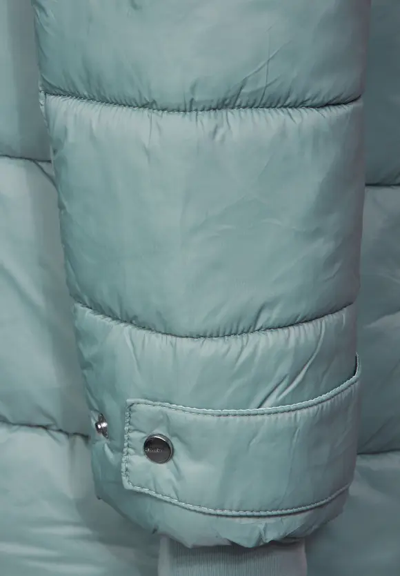 Wintermantel mit Kapuze - polar mint