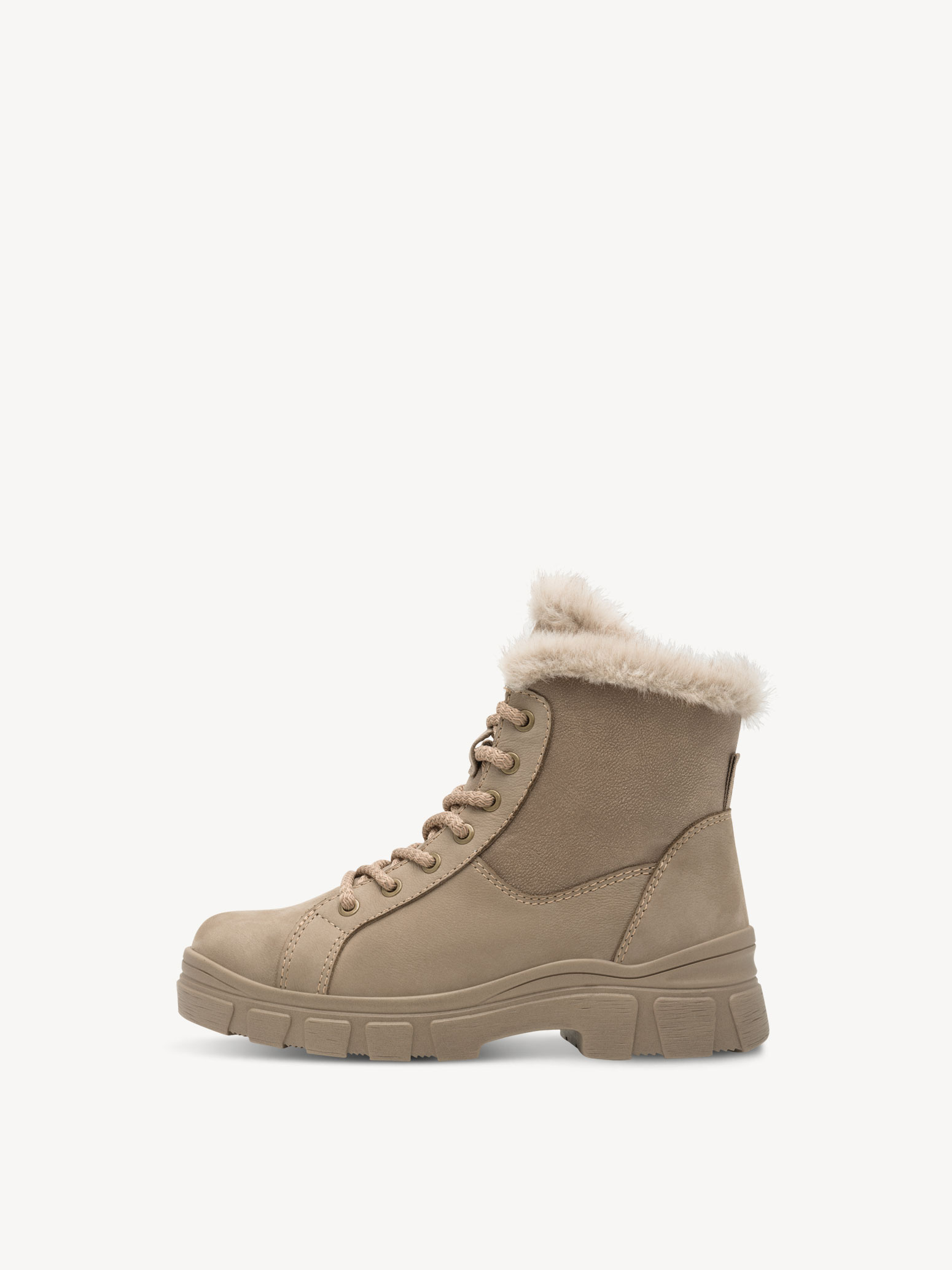 Enkellaarsje - beige warme voering