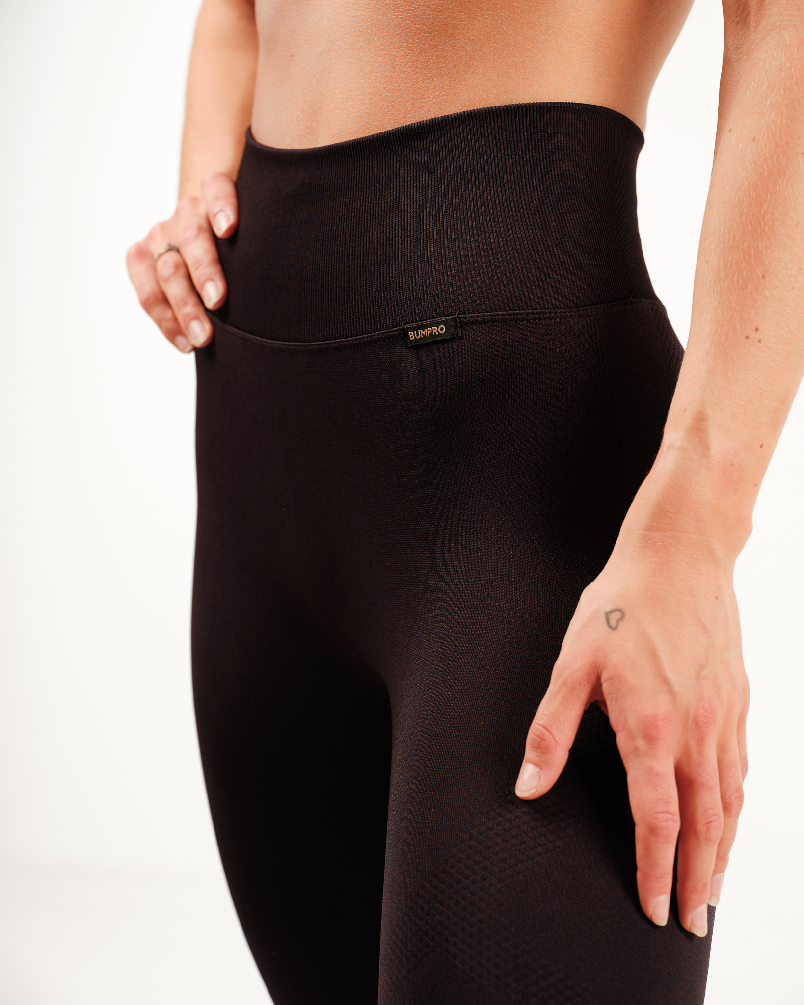 Bumpro Era Stripe Seamless Tights Black