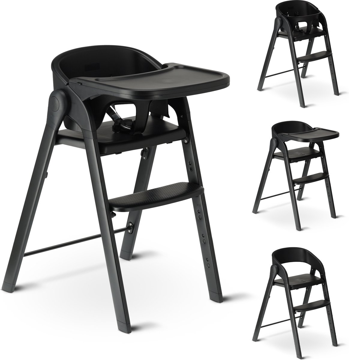 Deryan Luxe inklapbare kinderstoel - Black