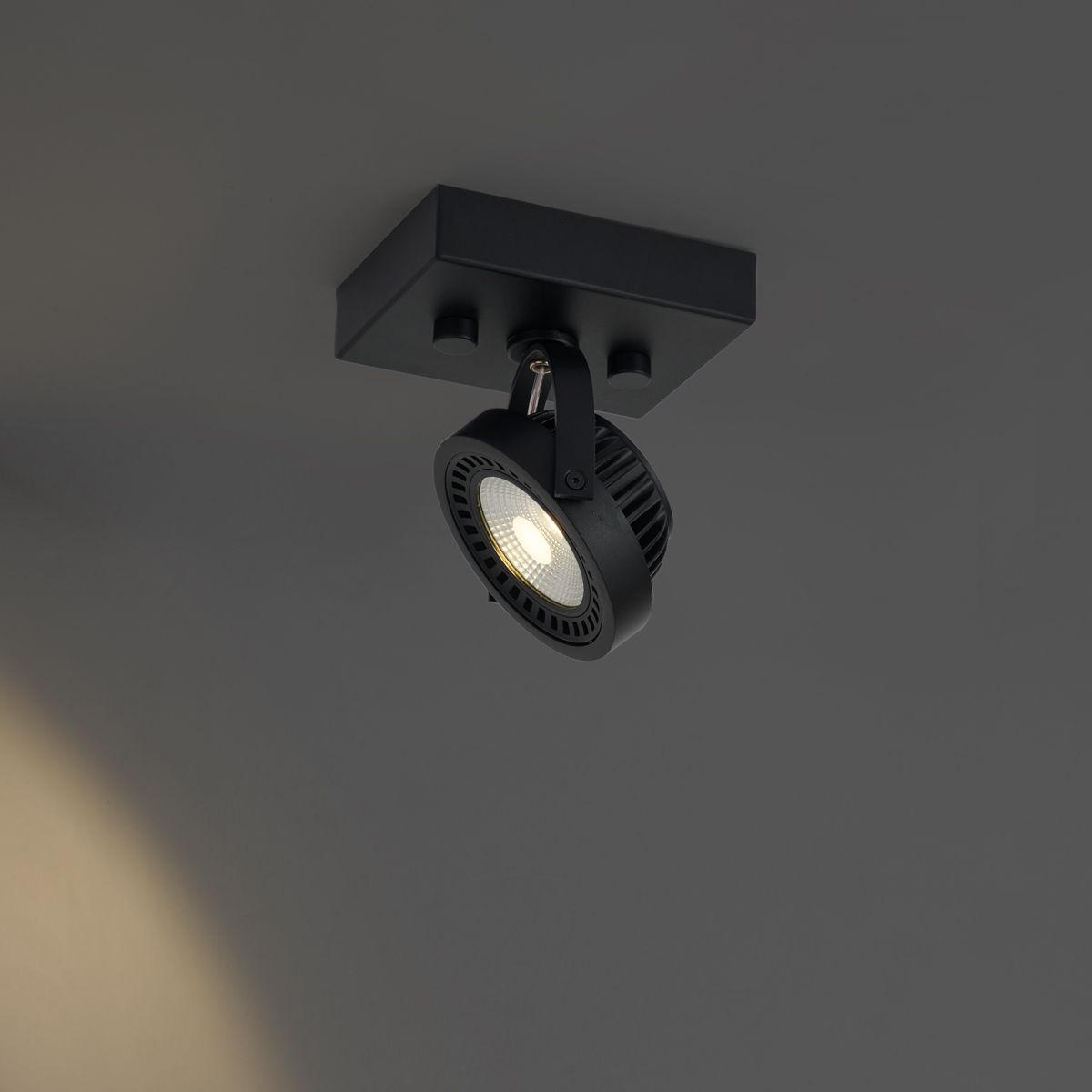 Moderne opbouw spot zwart incl. LED dimbaar - Apollo