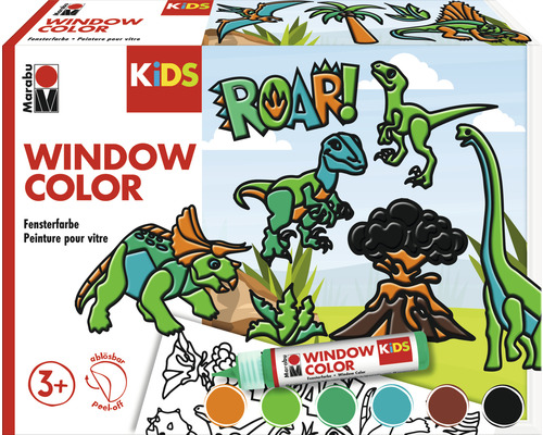 Marabu Kids Window Color Set Dinosaurussen 6x 25 ml
