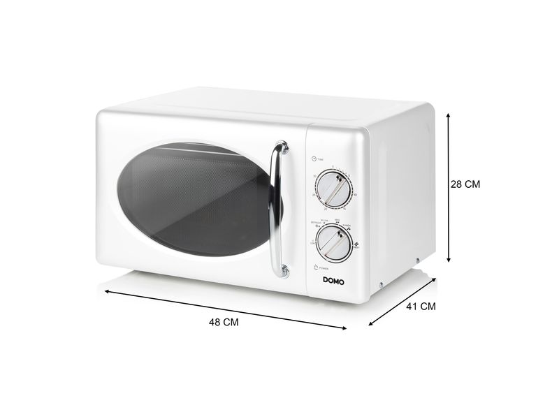 Domo Mikrowelle DO3125 Weiss Freistehende Mikrowelle für schnelles Erwärmen und Zubereiten