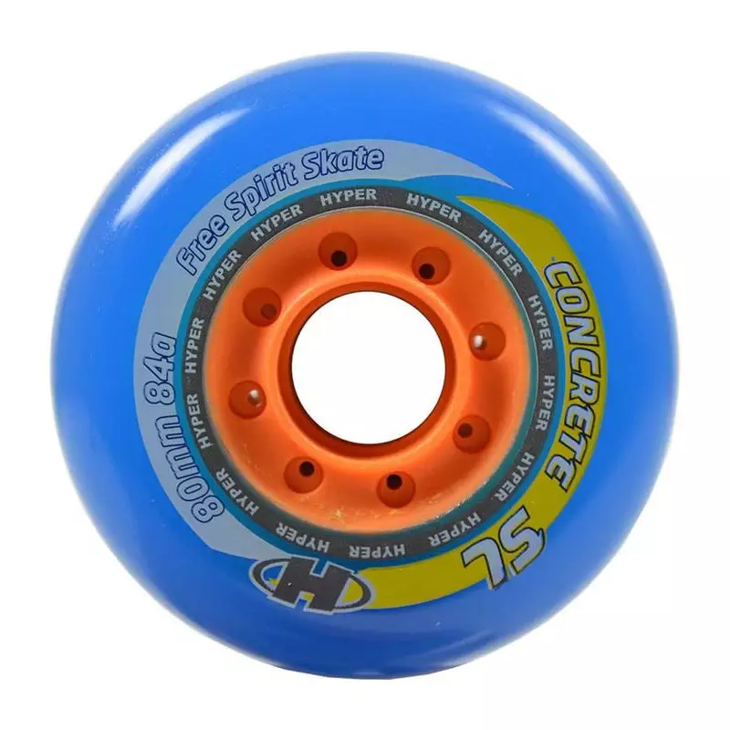 Roue de roller HYPER kit de 4 hyper concrete sl 84a 80mm transparent bleu