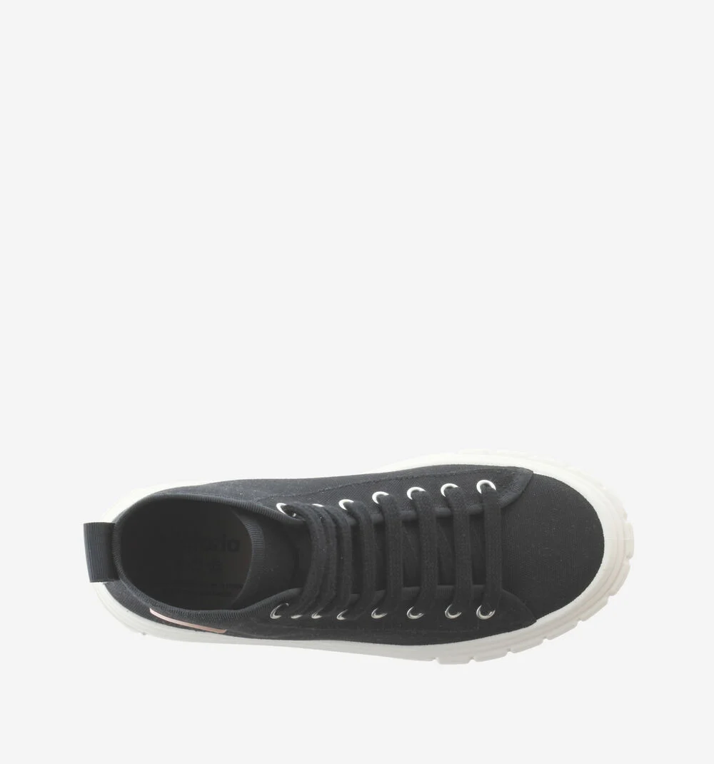 ABRIL BOTTINE TOILE Baskets montantes en toile avec patch pour femme NEGRO