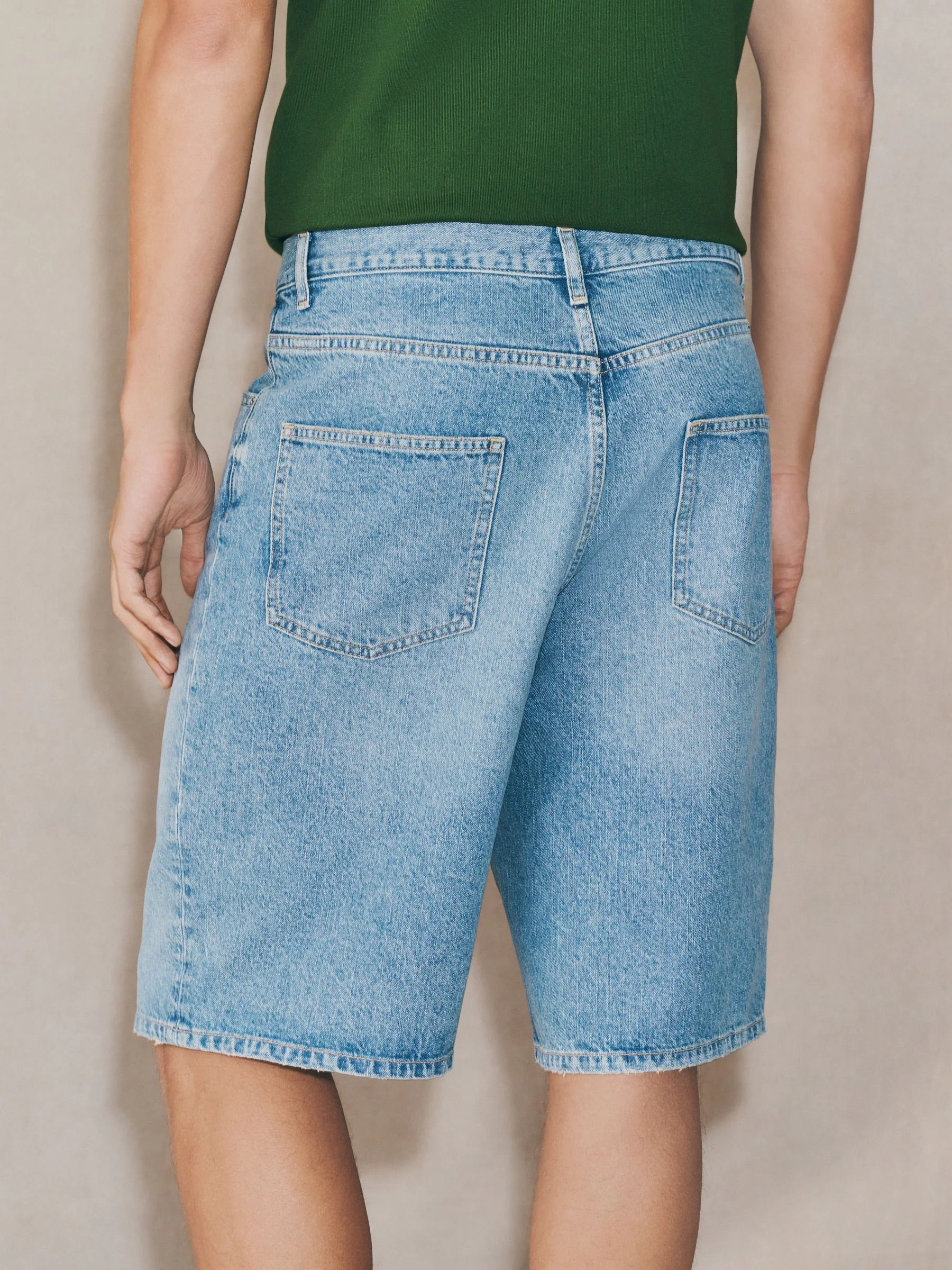 Middenblauw met wassing - EDIT Jort denim shorts