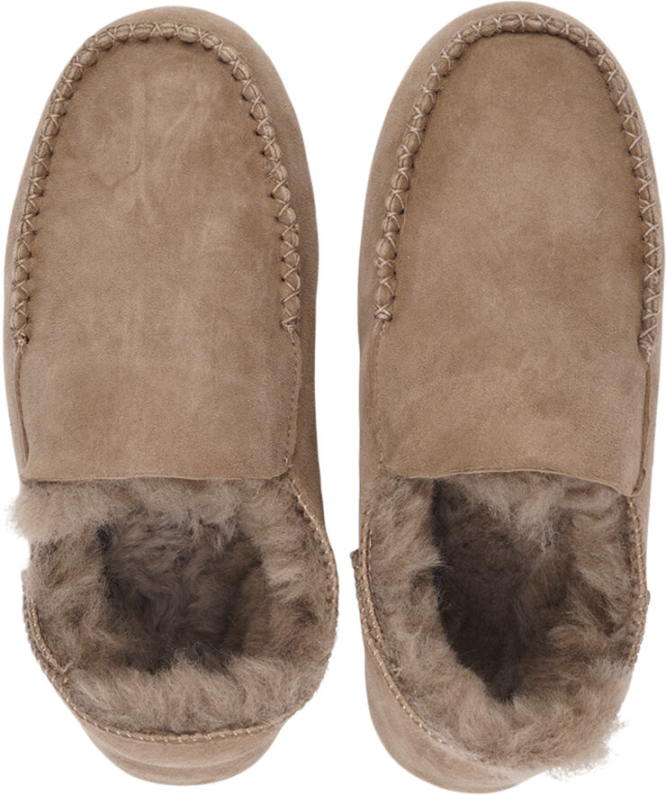 Lovelies PUMORI - DOUBLE FACED SHEARLING SLIPPERS - 8 PAIRS Woodsmoke