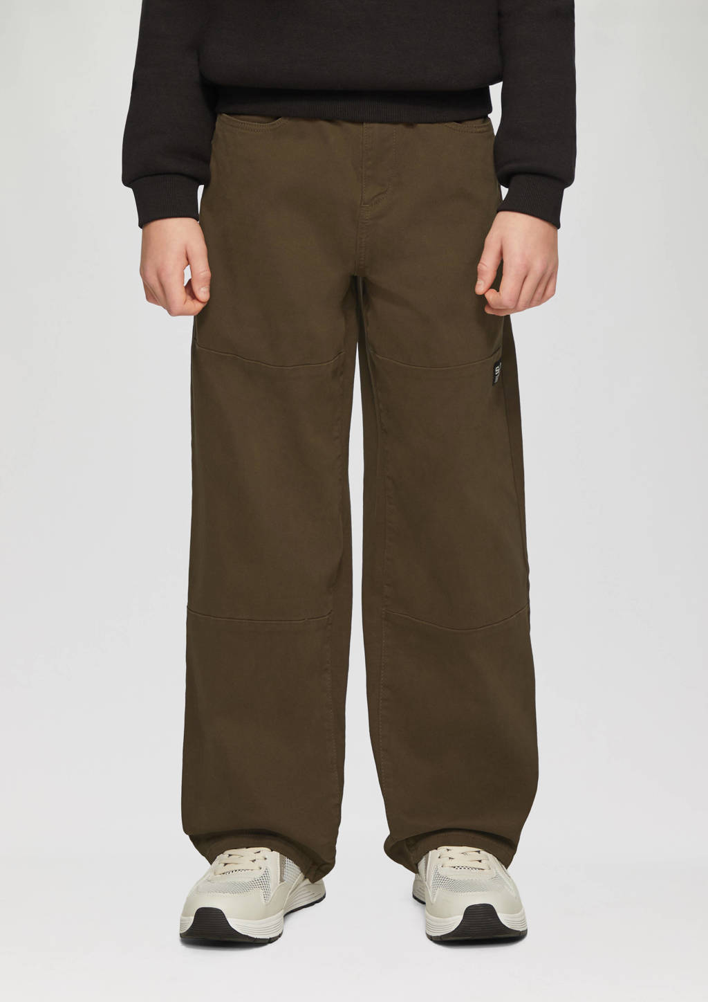 s.Oliver straight casual broek bruin