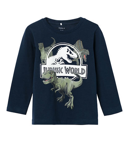 Name It Bluse - Noos - NmmNijal  Jurassic WoRød - Dark Sapphire