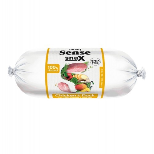 Dibaq Sense Snax Bar Salsicha para Cães, Sabor Frango e Pato