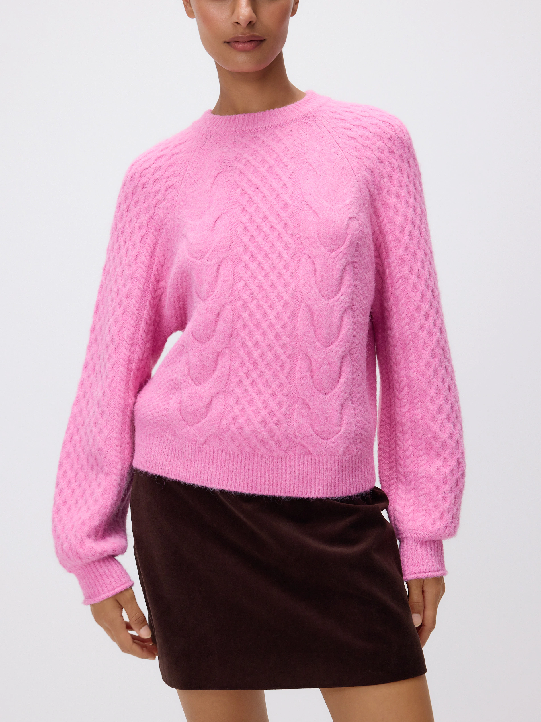 Pullover aus Strukturstoff