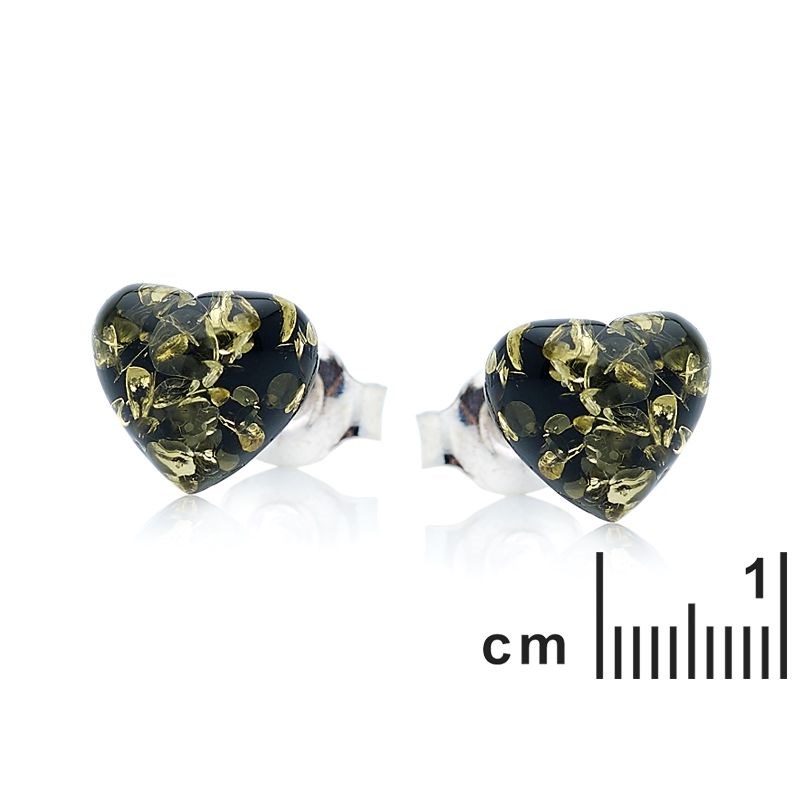 Boucle d'oreille argent 925 Ambre veritable de la mer Baltique