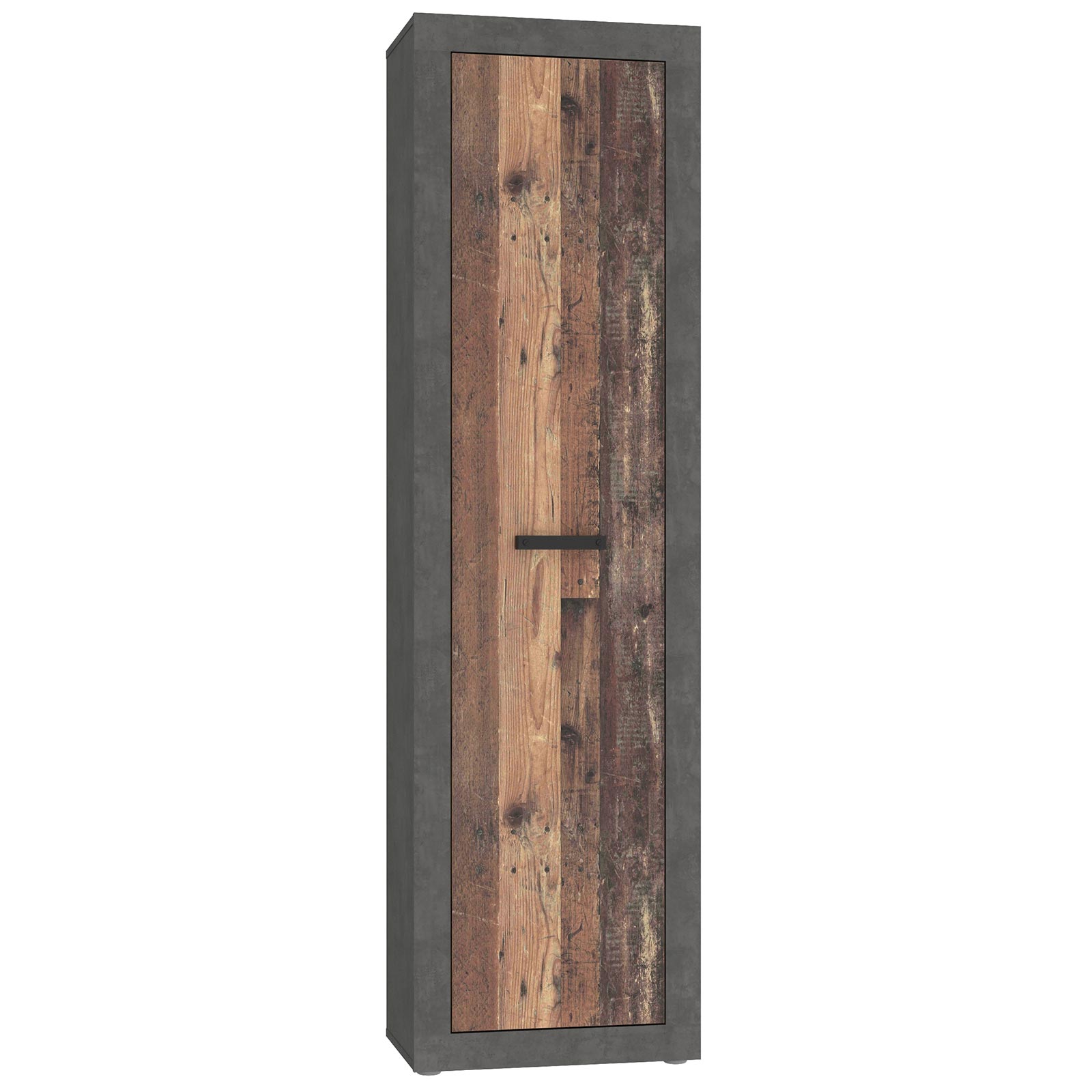 2-teiliges Garderoben-Set - Old Wood Vintage - Beton-Optik