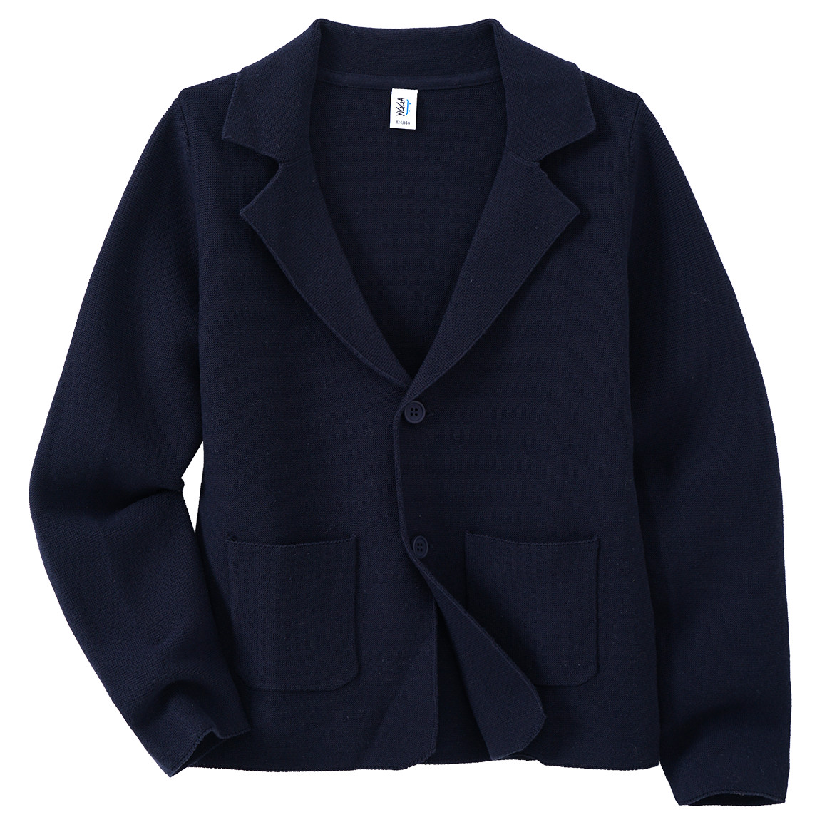 Yigga Jungen Strickblazer mit zwei Taschen dunkelblau