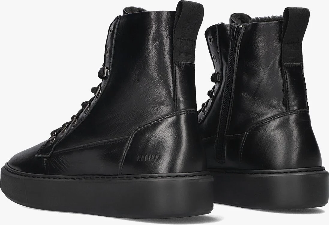 NUBIKK zwarte nubikk hoge sneaker vince dunya fur