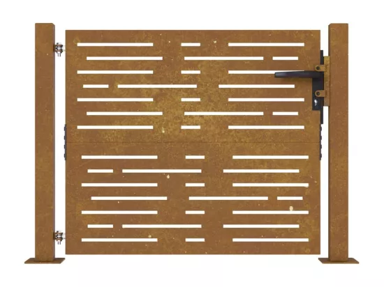Portail de jardin 105x105 cm acier corten conception de carré