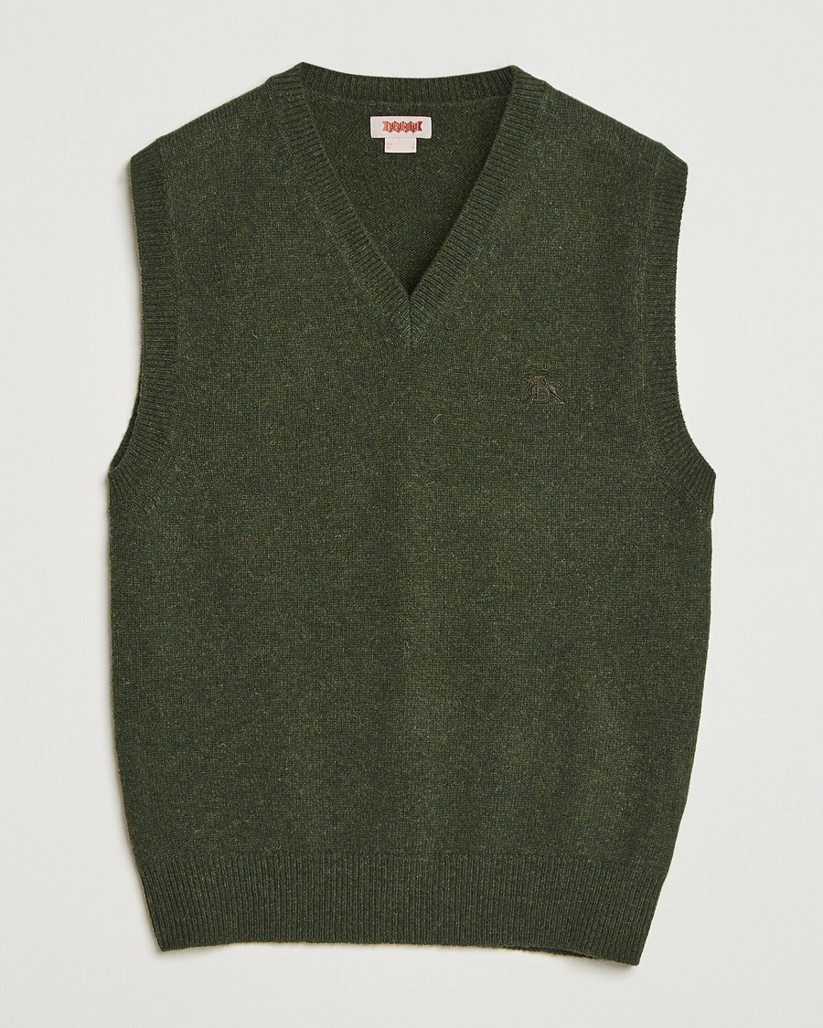 Baracuta Shetland Virgin Wool Vest Beech