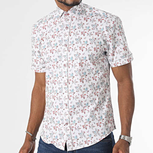 Chemise Manches Longues Blanc Floral