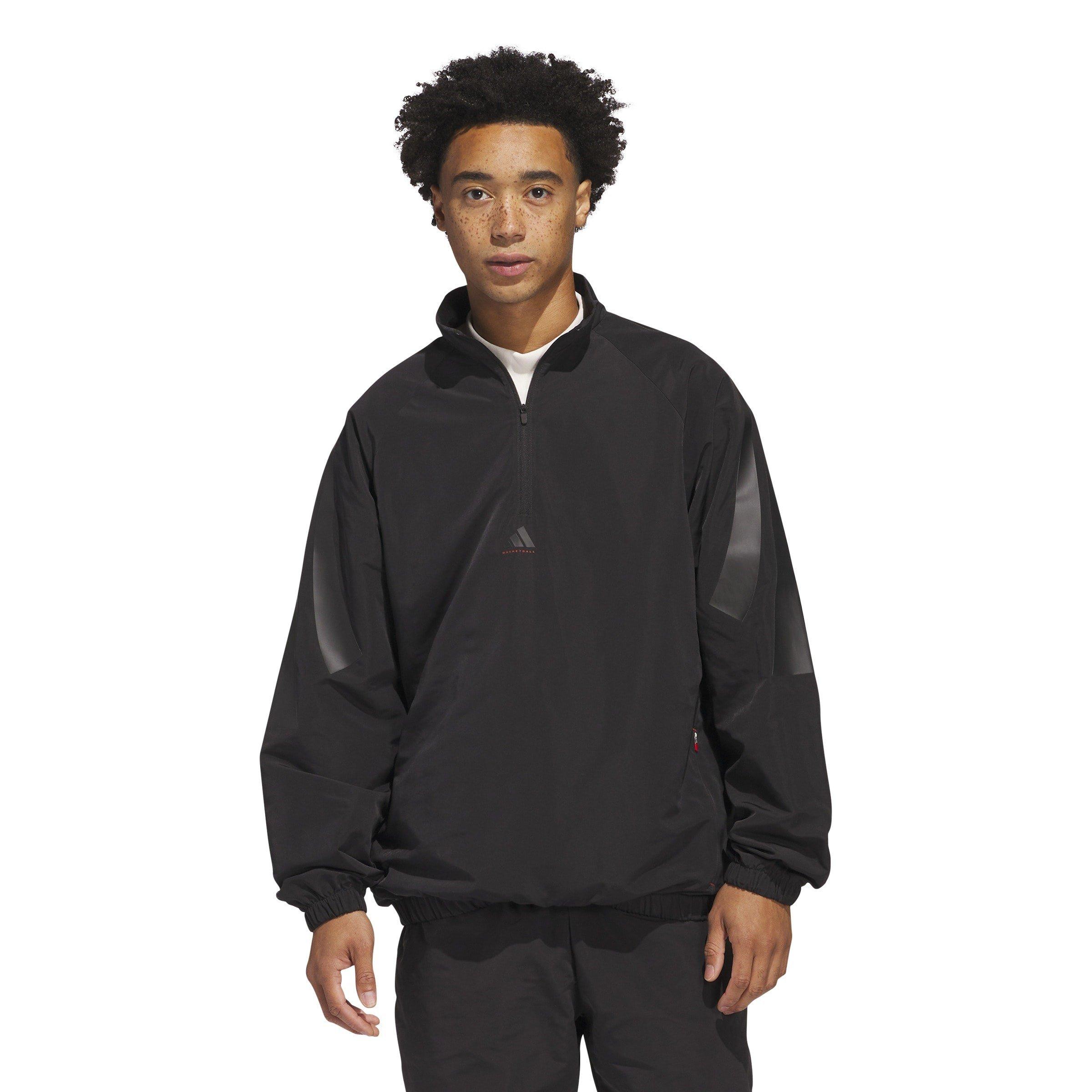 adidas Basketball Woven Half Zip Jacket Mens
