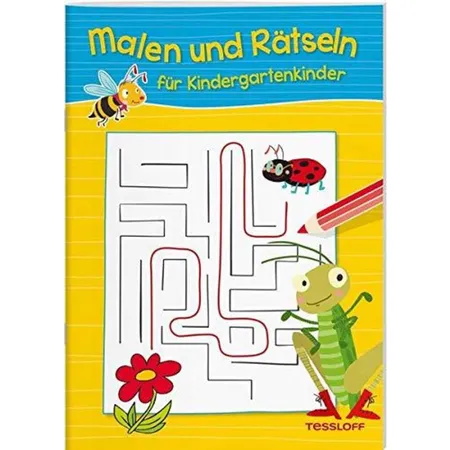 Tessloff Malen und Rätseln für Kindergartenkinder (Gelb)