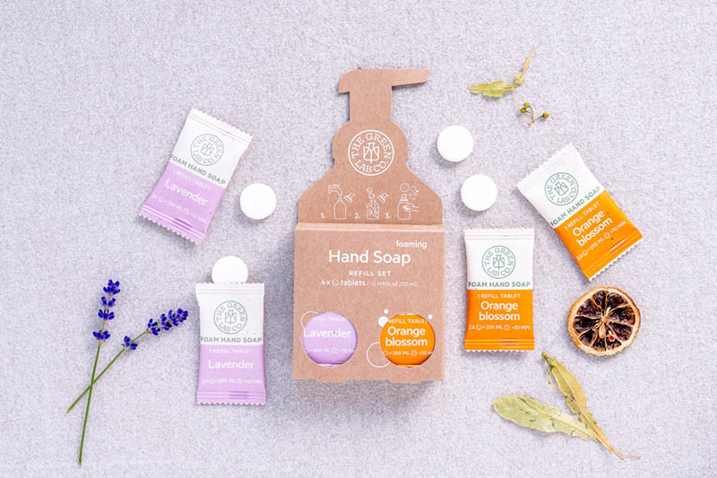 Green lab refill såpe 4pk 125ml orange&lavender