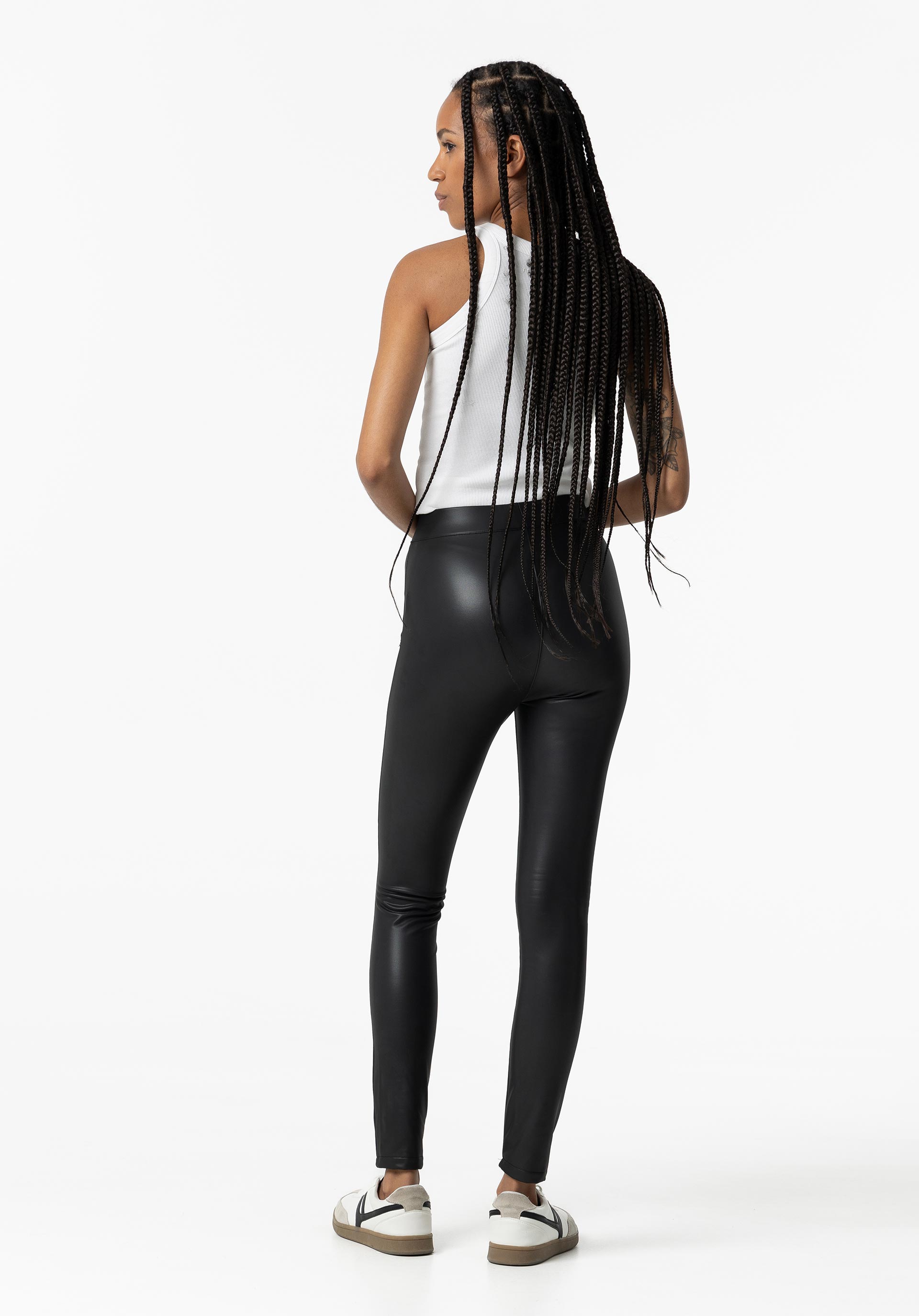 Leggings com Efeito Pele