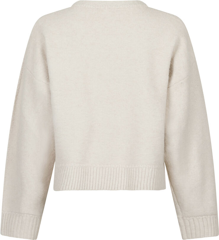 Neo Noir Detri Solid Knit Blouse Ivory