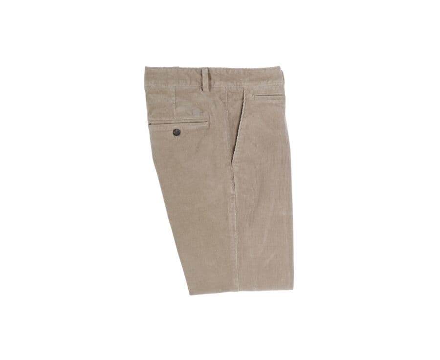 Pantalon chino velours côtelé homme Olive Clair - NORMAN