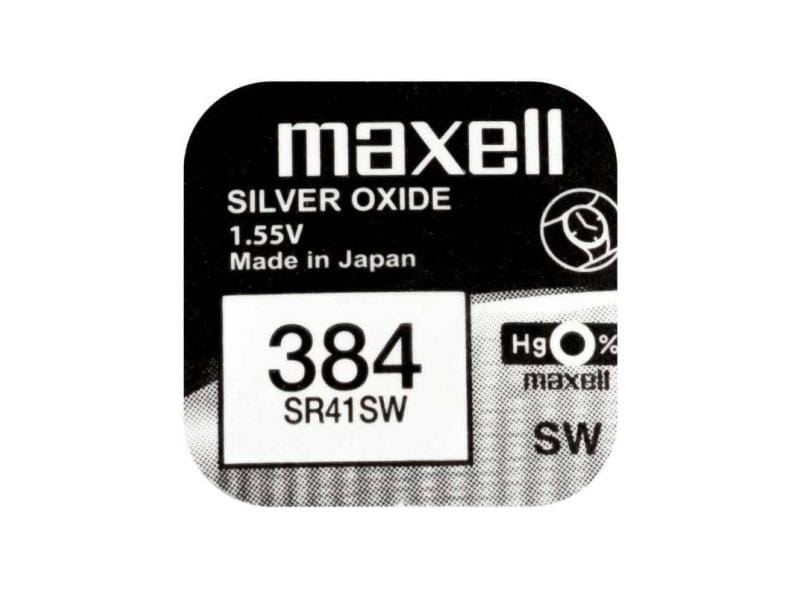 Maxell Europe LTD. Knopfzelle 384 SR41SW , 10 Stück Typ SR41SW (384), 1 Stück