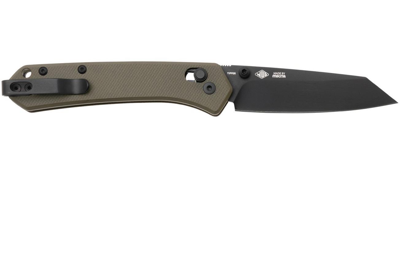 MKM Yipper YP-GODB Black MagnaCut, OD Green G10 zakmes, Ben Petersen design