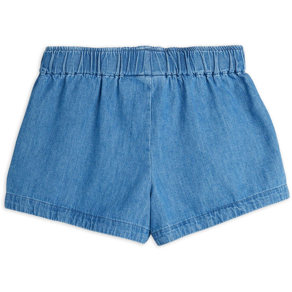 Køb Mini Rodini Blue Note Embroidery Lightweight Denim Shorts
