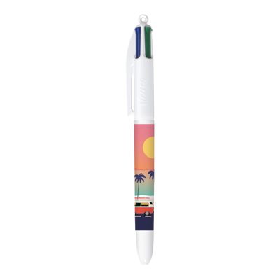 BIC 4 Couleurs Décors tournants - Stylo à bille 4 couleurs - 1 mm - différents modèles disponibles