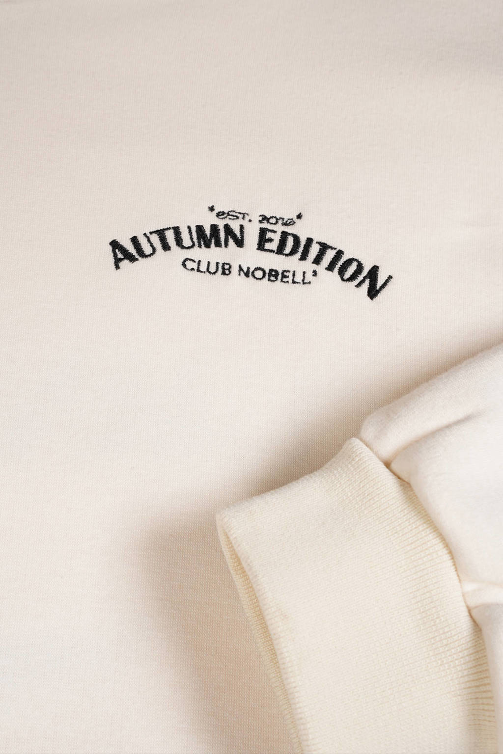 NoBell’ hoodie Kumy met backprint ivoor