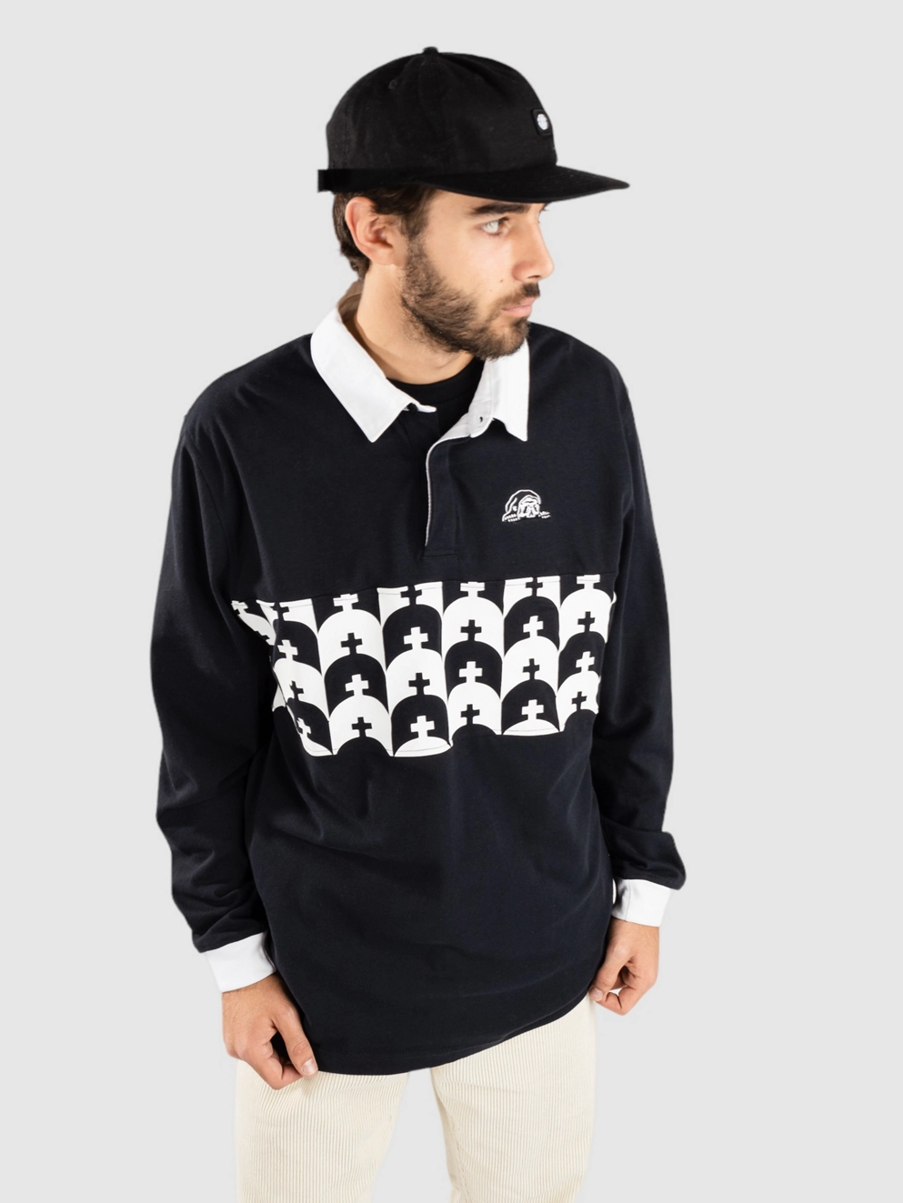 Lurking Class Graves Rugby Long Sleeve T-Shirt black