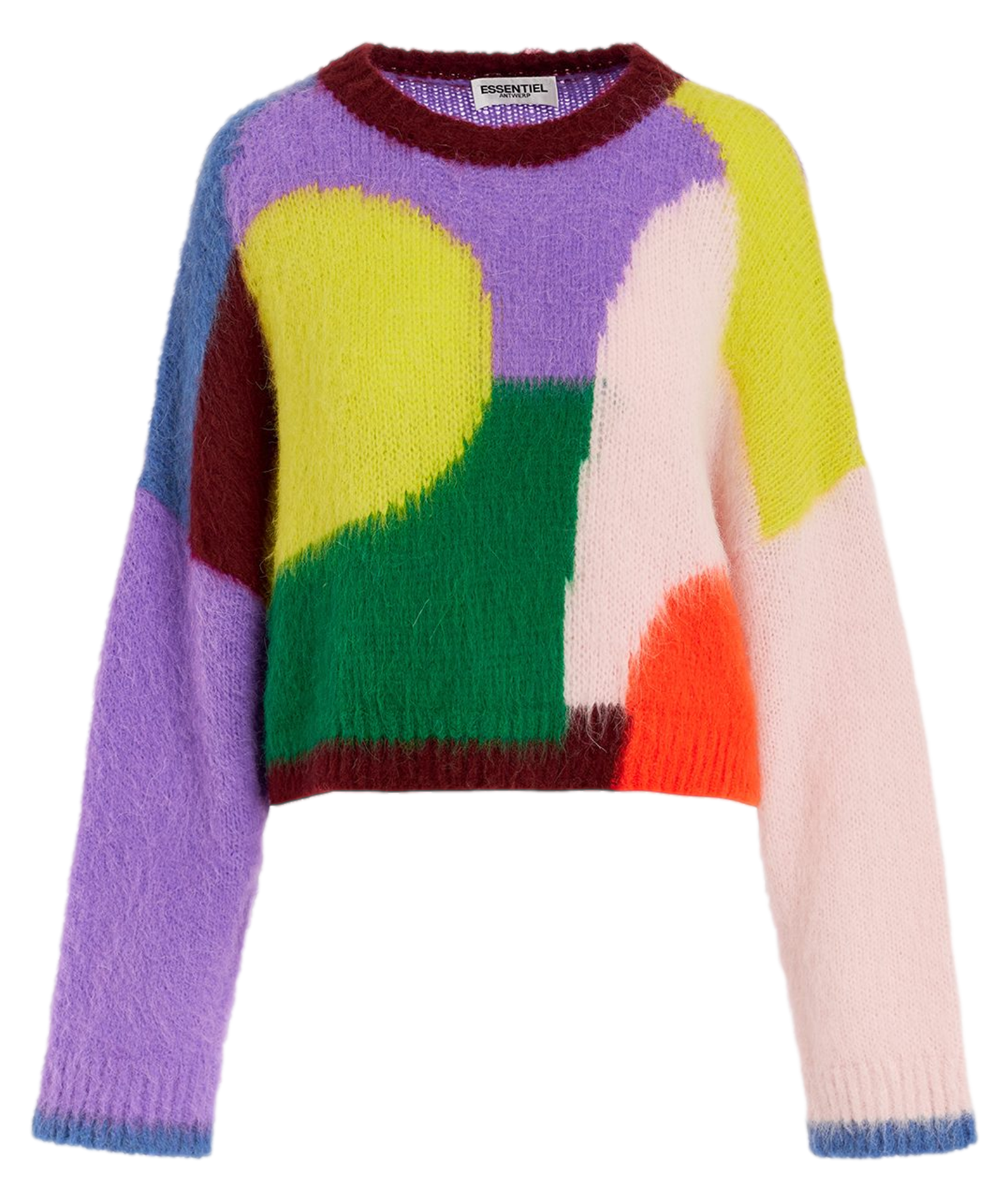 GROUPIE - Pull col rond motif abstrait | Multicolore