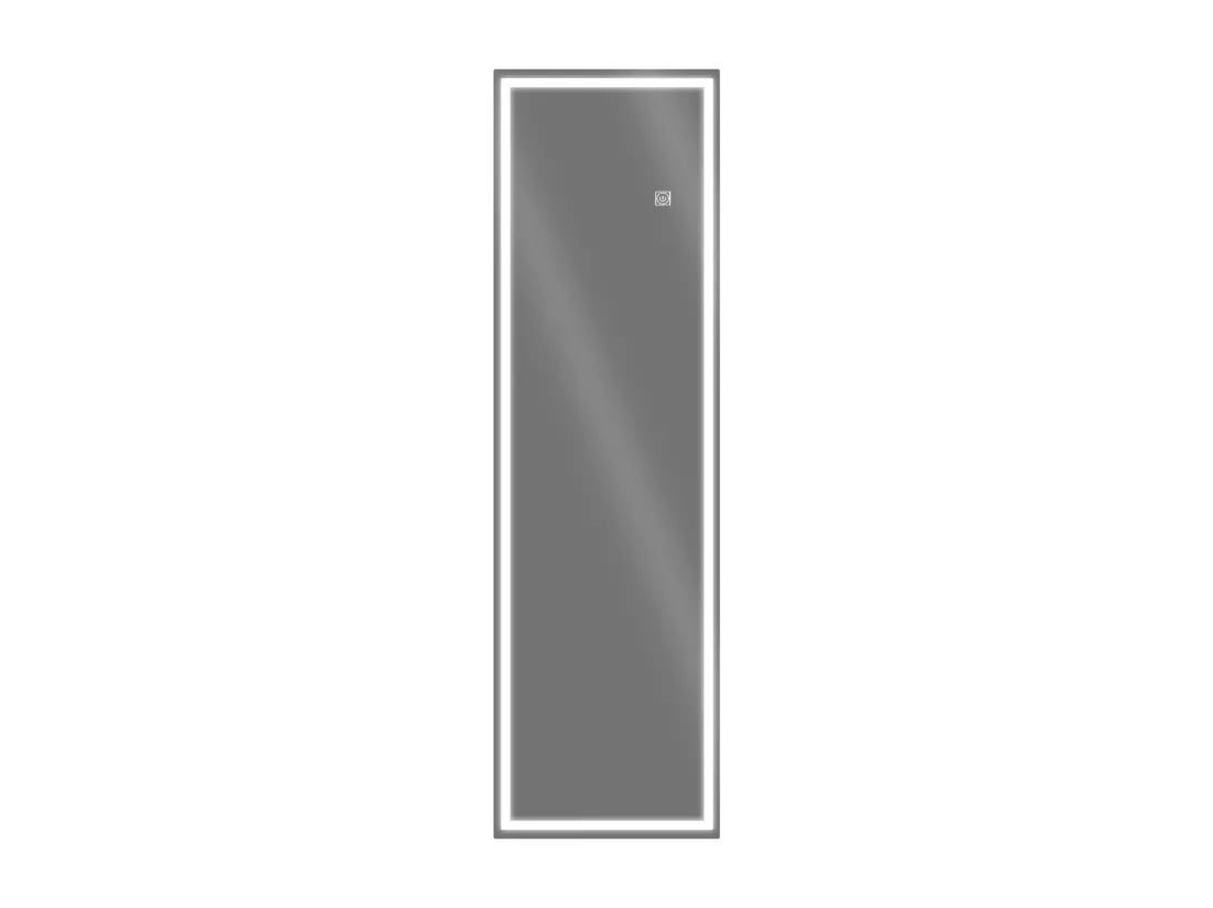 Miroir mural plein pied rectangulaire avec LED réglable, interrupteur tactile, verre épais 4mm, 40 x 120 cm - pour chambre, salon, salle de bain