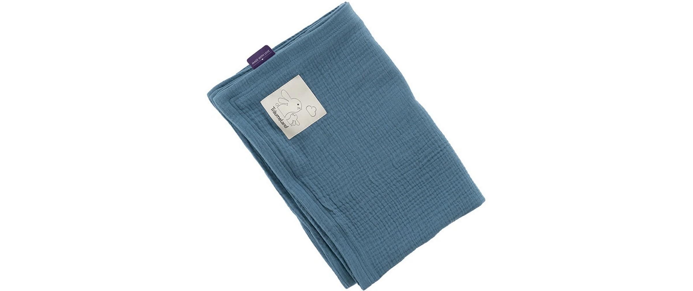 Schlafdecke jeansblau 75 x 100 cmKuschelweiche Babydecke, luftig und leicht