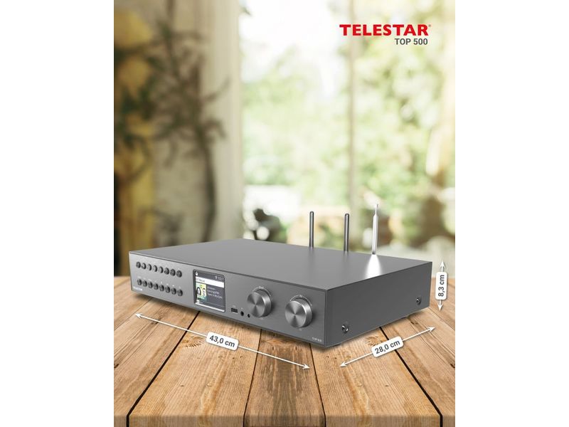 Telestar Netzwerk-Audioplayer TOP 500 Schwarz HiFi-Tuner mit DAB /FM und Internetradio