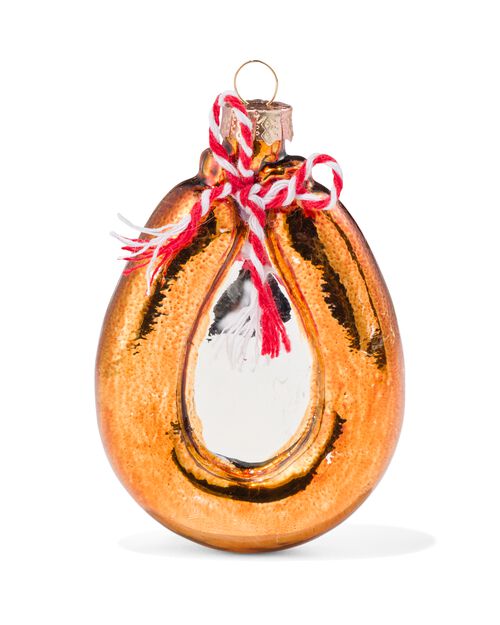 boule de Noël saucisse fumée verre 10cm