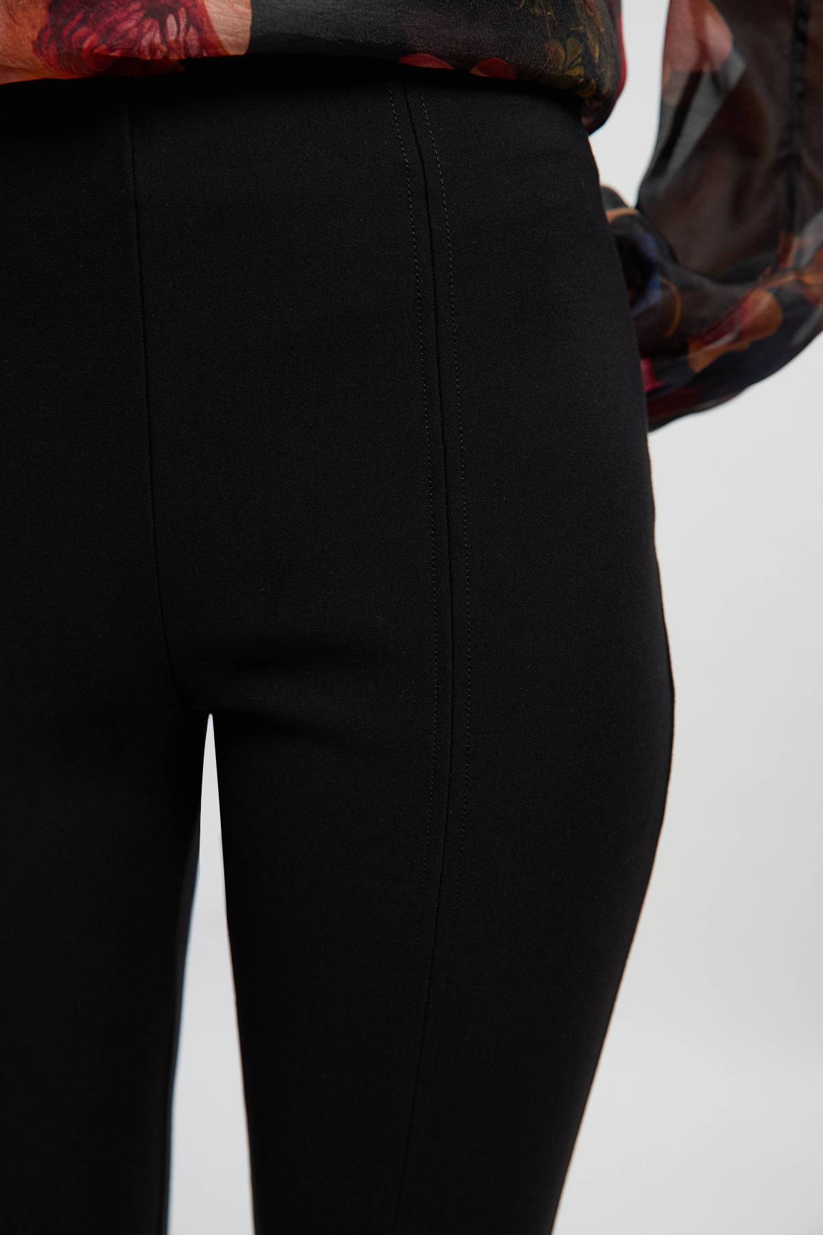 KarenMillen Pantalon Ponte Taille Haute avec Détail Fendu