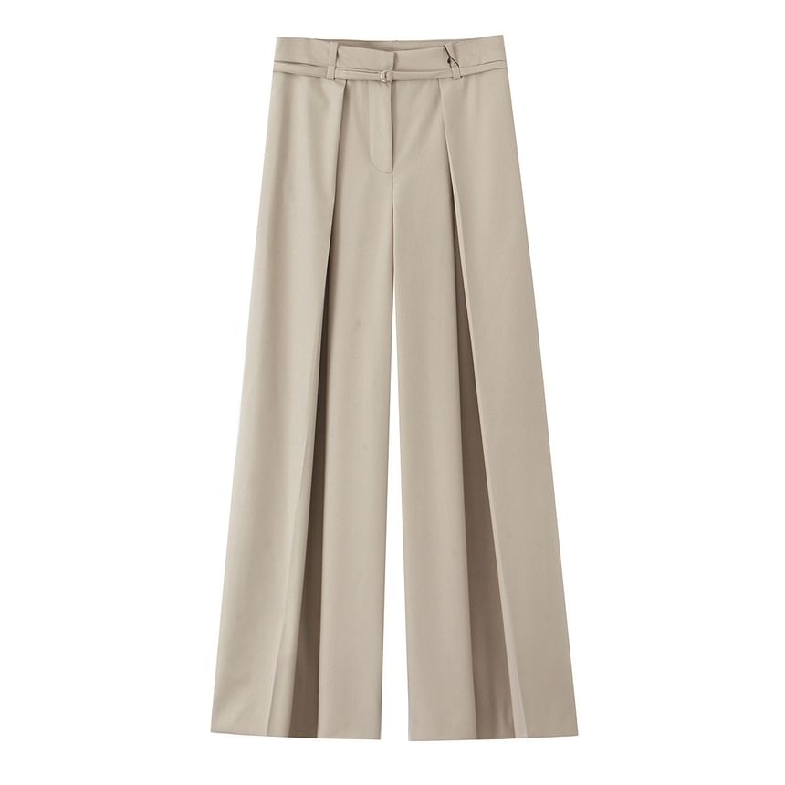 Avauntgardo - Set: High Rise Plain Wide Leg Broek + Riem