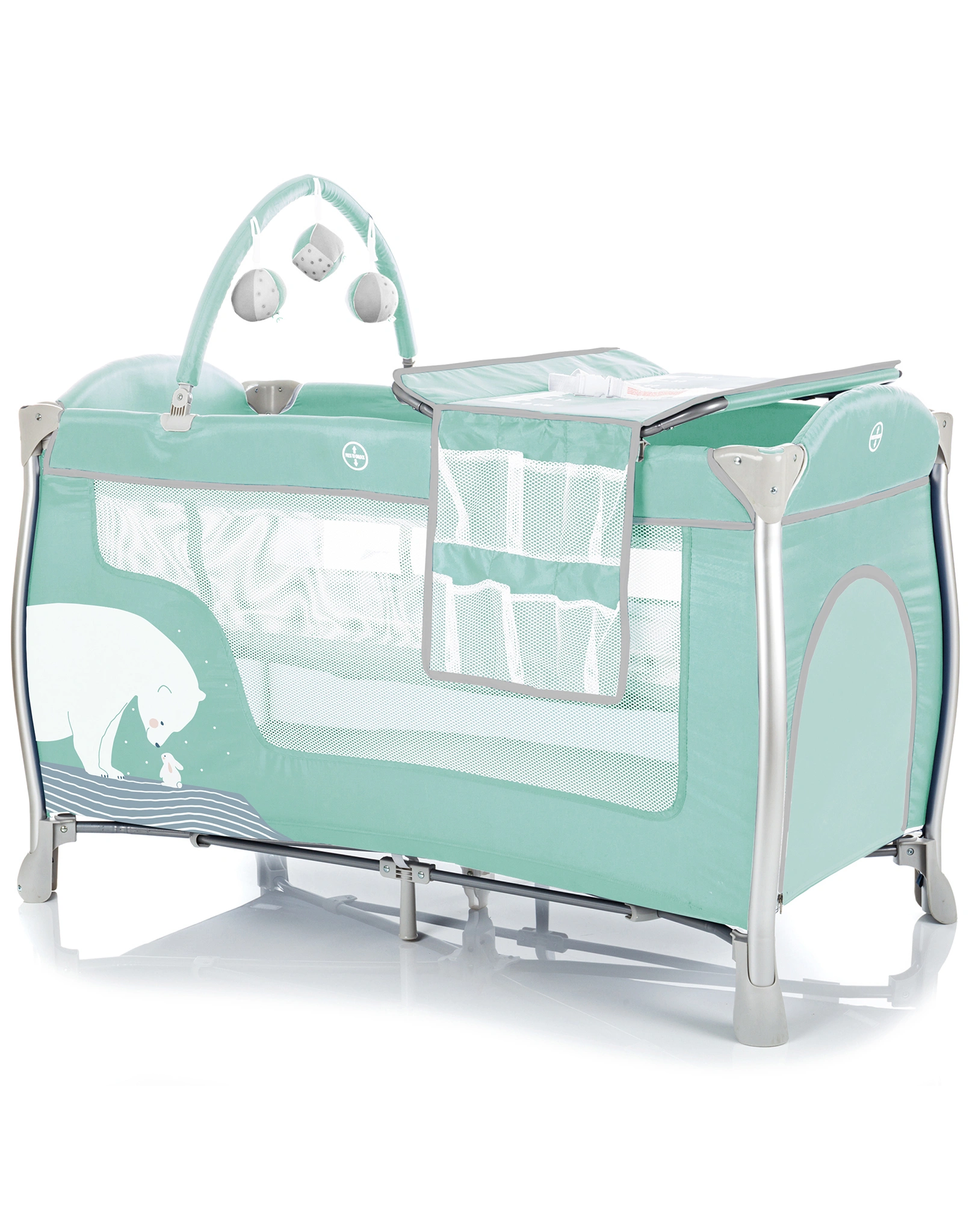 Reisebett EISBÄR (120x60) in mint