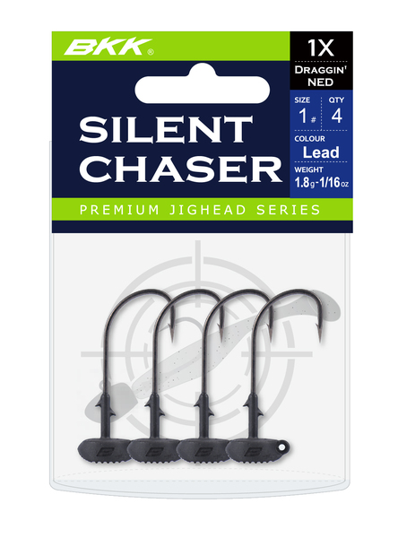 Têtes plombées BKK Silent Chaser Draggin' NED #1 Green (4pcs)