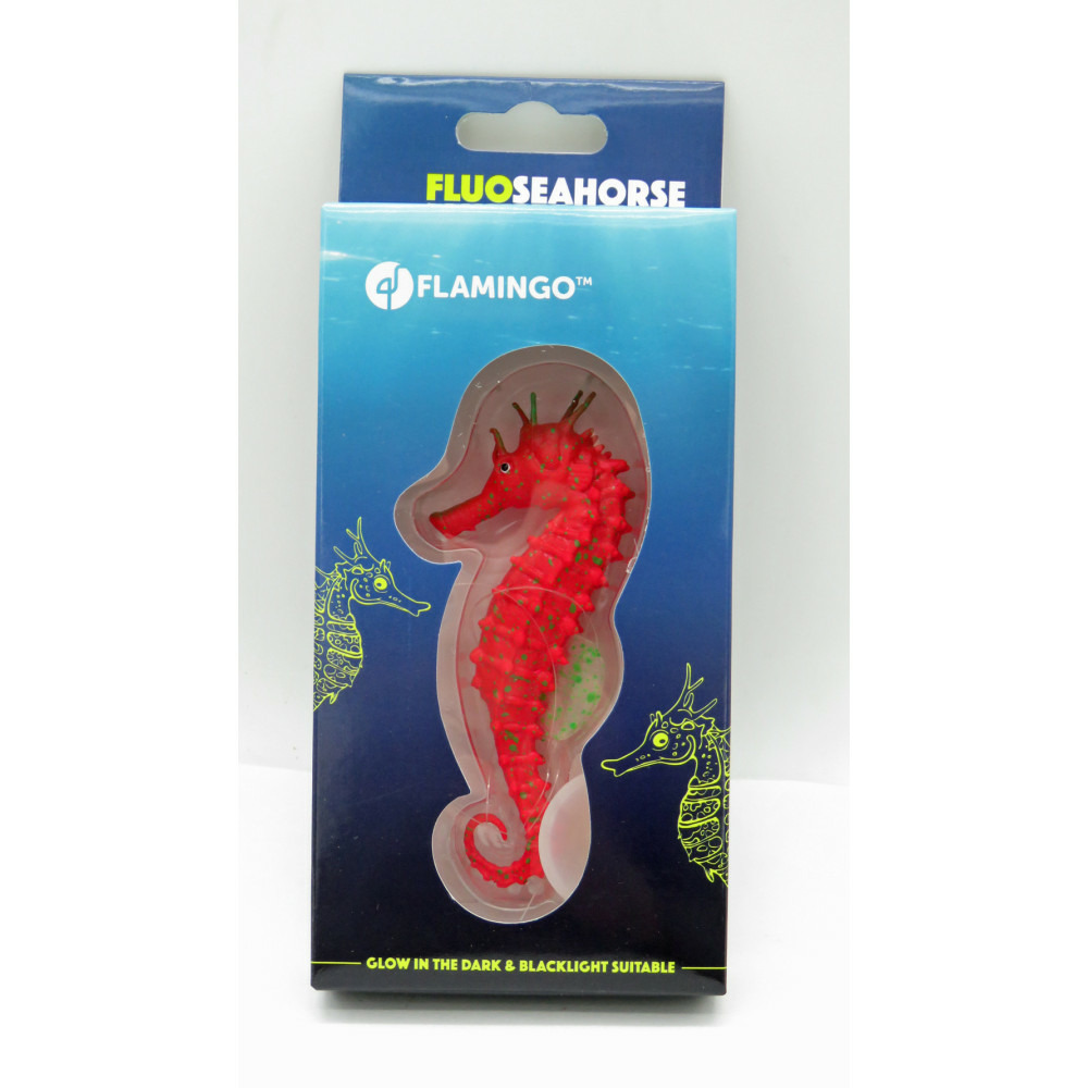 Décoration aquarium fluo hippocampe 4 x 2 x 9 cm.couleur aléatoire.